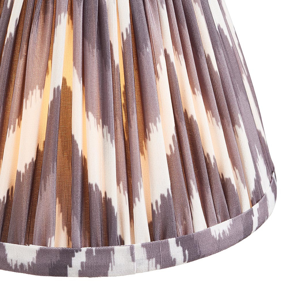 Santiago & Zigzag 16cm Pearl grey shade 4Lt Pendant - Comet Lighting