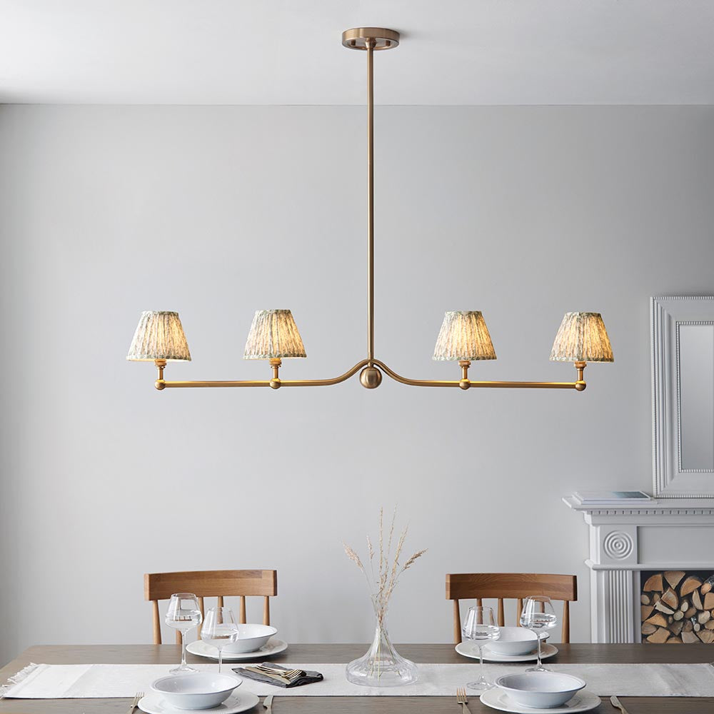 Santiago & Leaf 16cm Herb garden green shade 4Lt Pendant - Comet Lighting