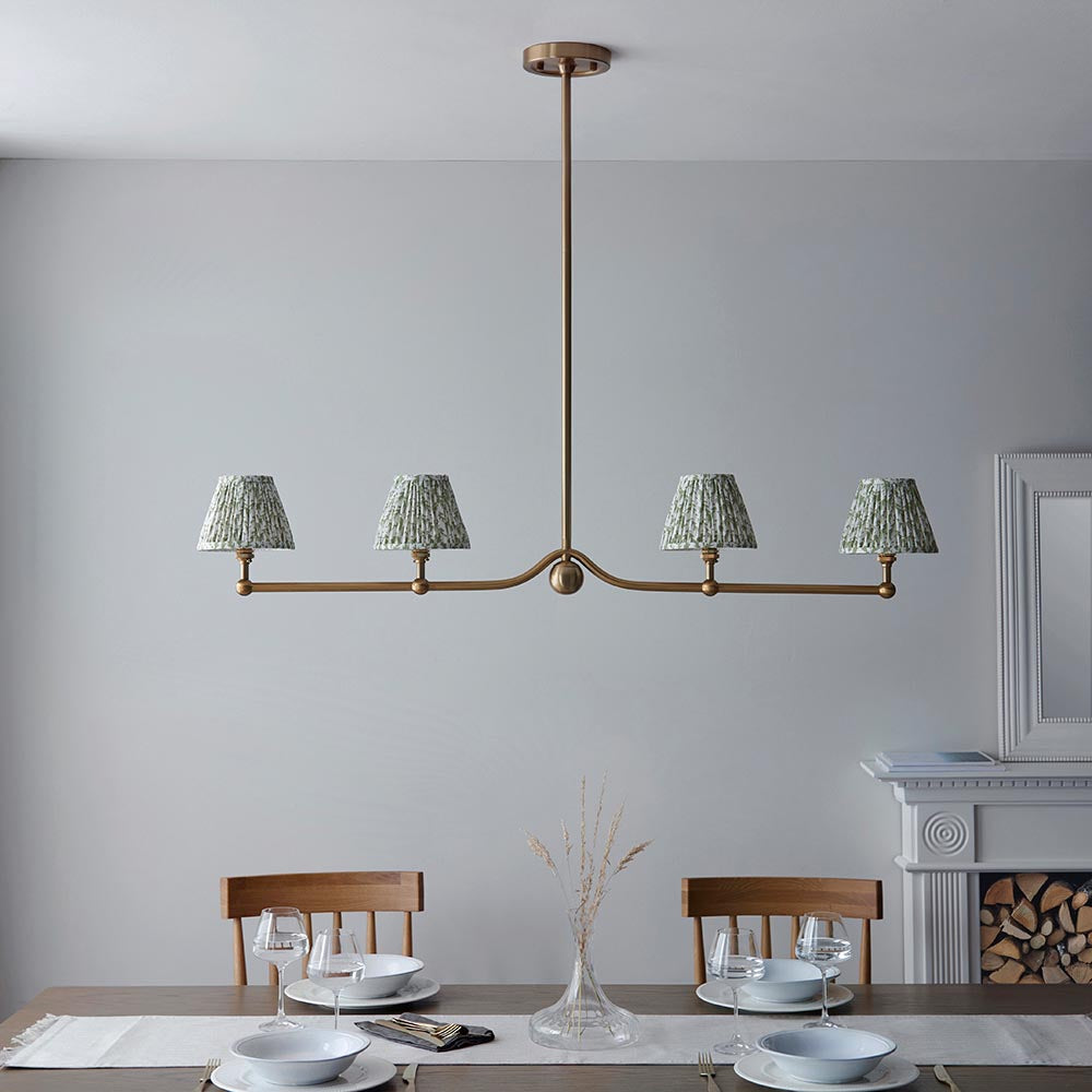 Santiago & Leaf 16cm Herb garden green shade 4Lt Pendant - Comet Lighting