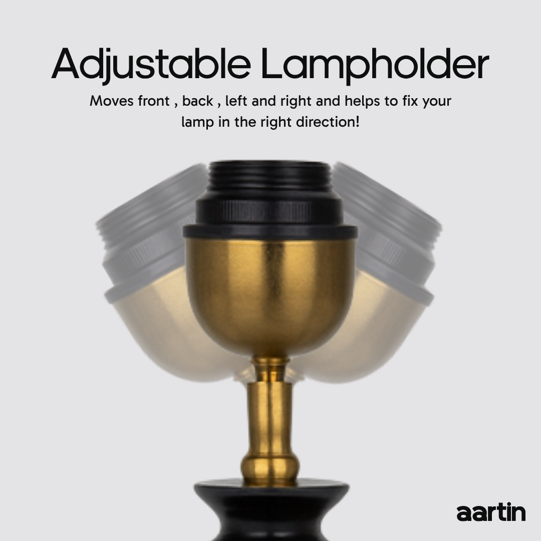 AARTIN JUNO TABLE LAMP IN WOOD WITH DARK NATURAL WOOD FINISH (BASE ONLY)