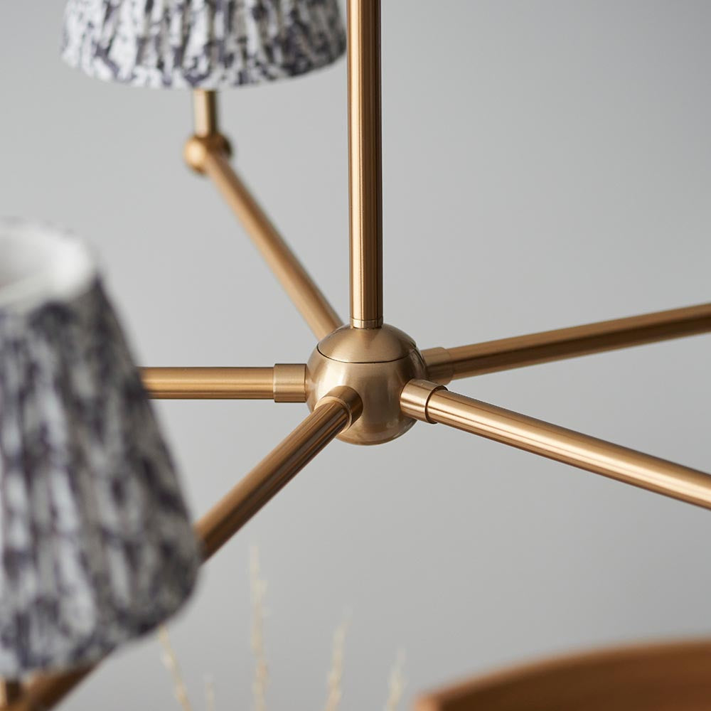 Santiago & Leaf 16cm Pearl grey shade 5Lt Pendant - Comet Lighting