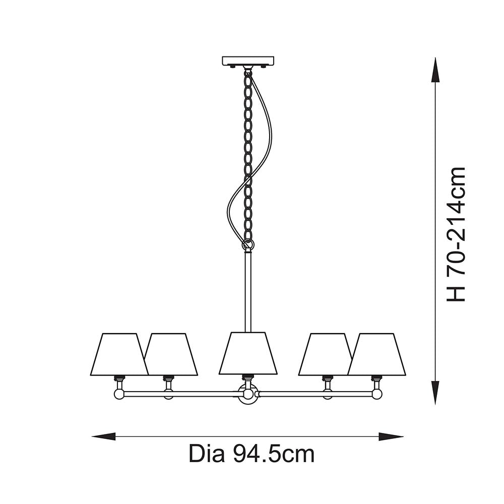 Santiago & Leaf 16cm Pearl grey shade 5Lt Pendant - Comet Lighting