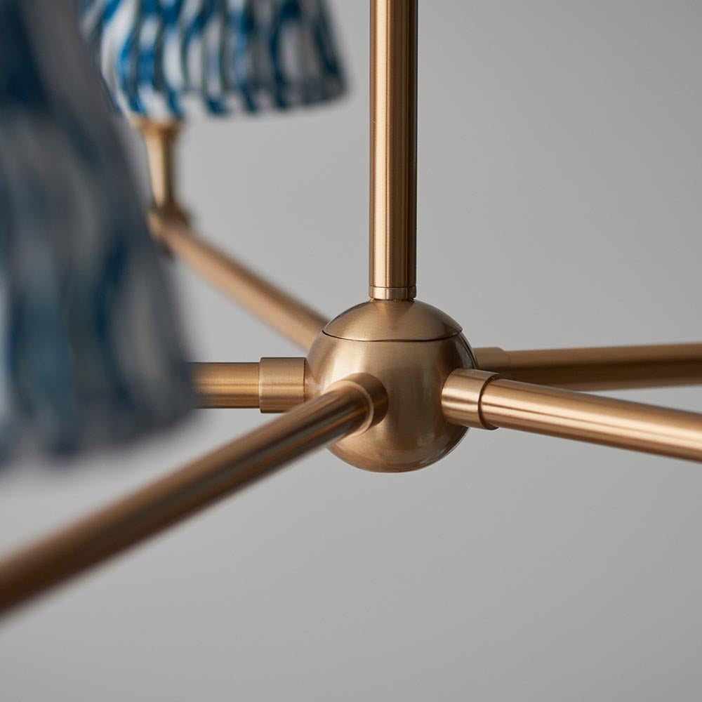 Santiago & Ripple 16cm Marlin blue shade 5Lt Pendant - Comet Lighting