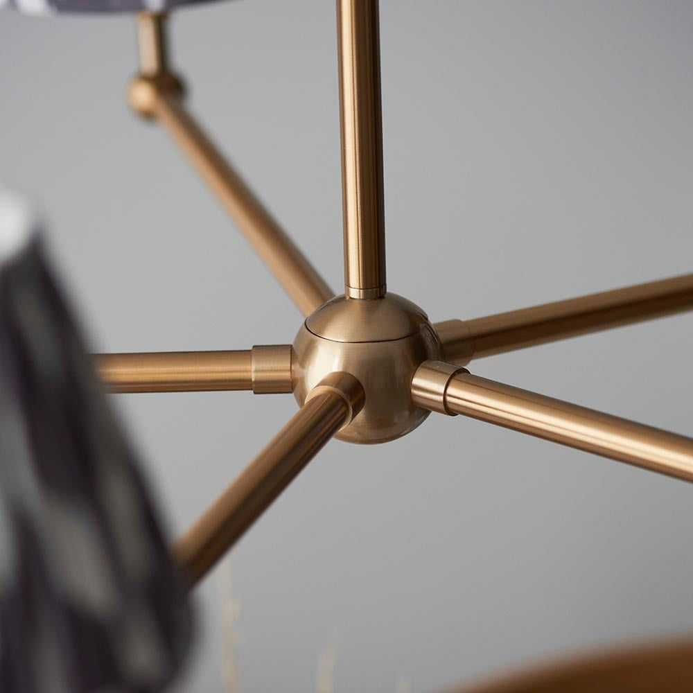 Santiago & Zigzag 16cm Pearl grey shade 5Lt Pendant - Comet Lighting