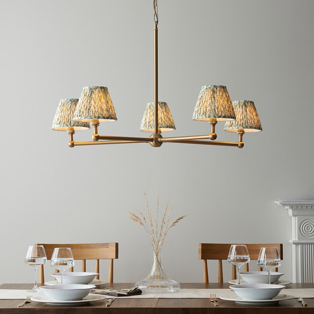 Santiago & Leaf 16cm Herb garden green shade 5Lt Pendant - Comet Lighting