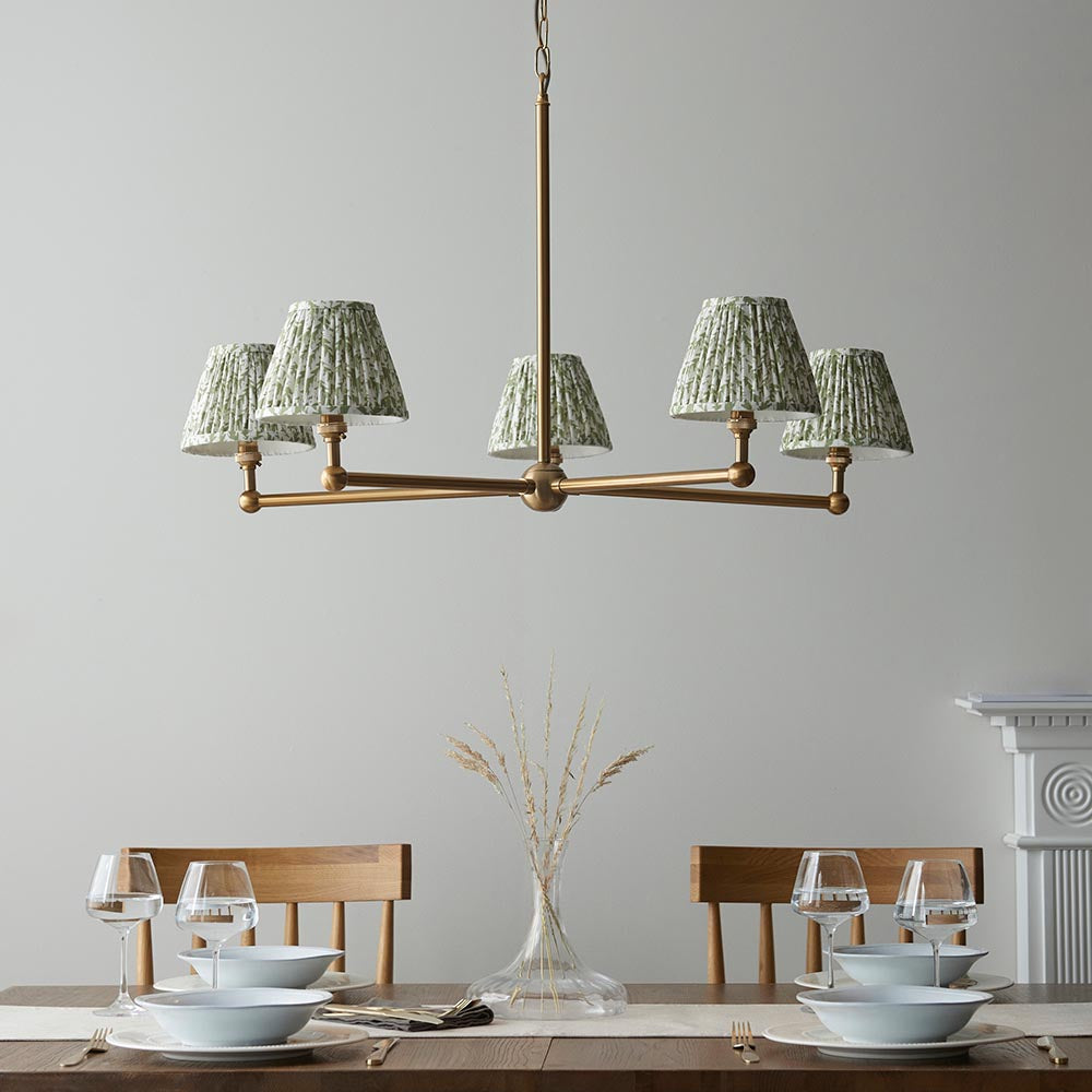 Santiago & Leaf 16cm Herb garden green shade 5Lt Pendant - Comet Lighting