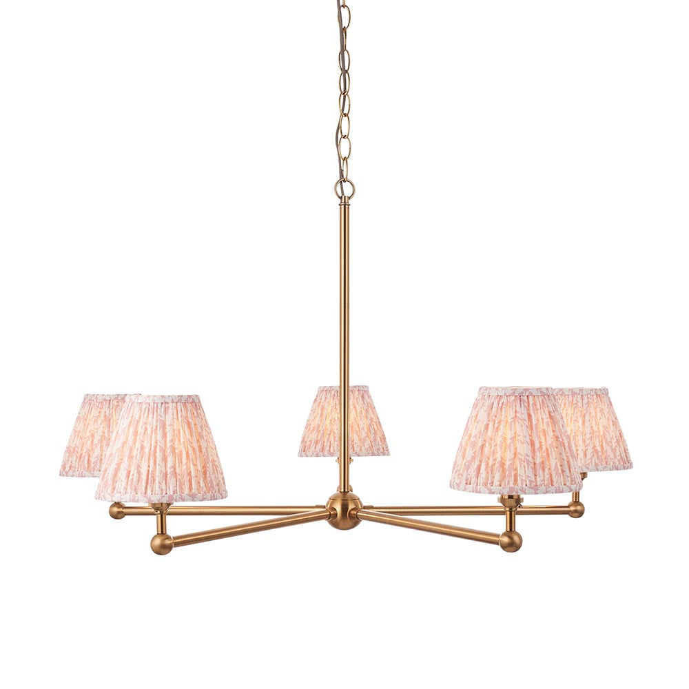 Santiago & Leaf 16cm Peachy keen shade 5Lt Pendant - Comet Lighting