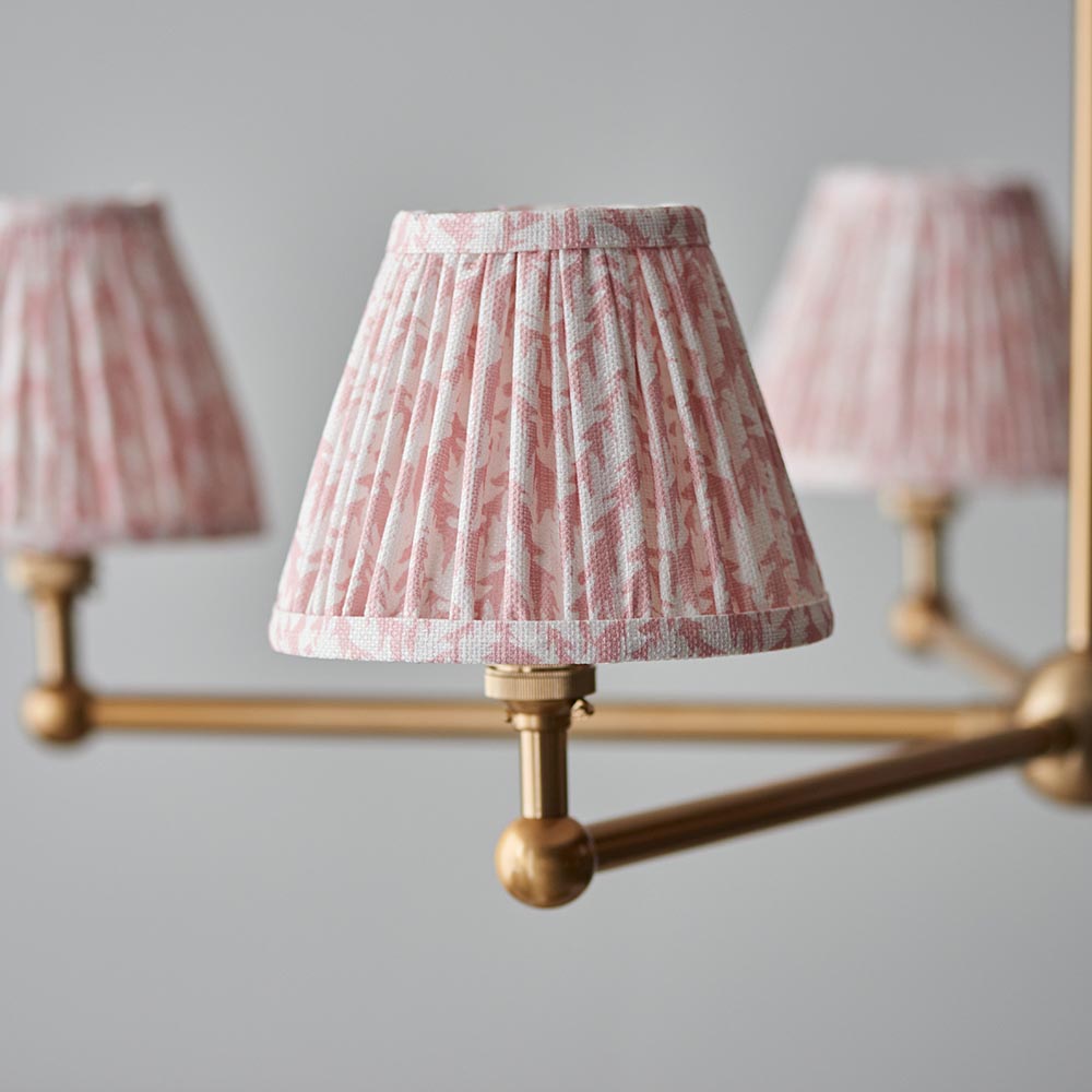 Santiago & Leaf 16cm Peachy keen shade 5Lt Pendant - Comet Lighting