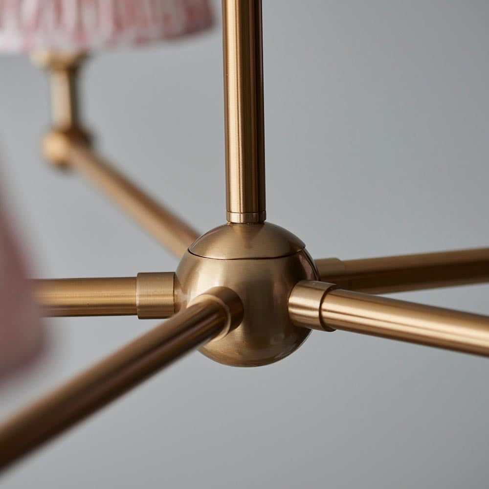 Santiago & Leaf 16cm Peachy keen shade 5Lt Pendant - Comet Lighting