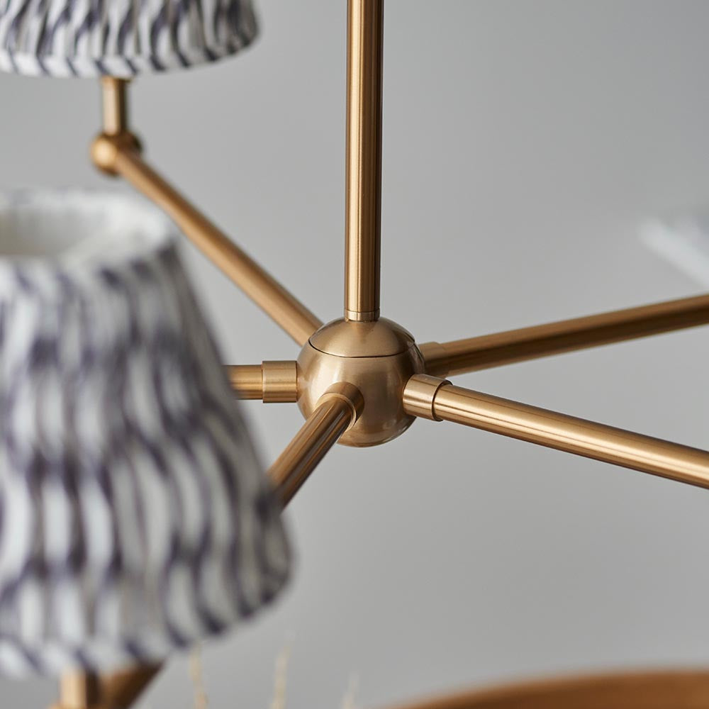 Santiago & Ripple 16cm Pearl grey shade 5Lt Pendant - Comet Lighting