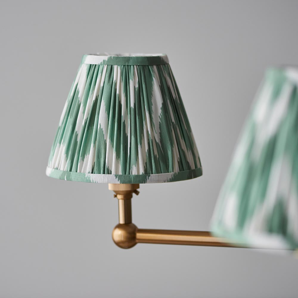 Santiago & Zigzag 16cm Cotswold green shade 5Lt Pendant - Comet Lighting