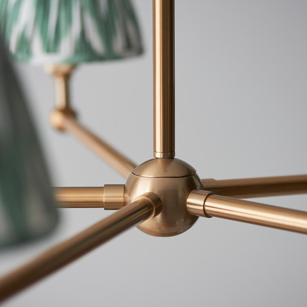 Santiago & Zigzag 16cm Cotswold green shade 5Lt Pendant - Comet Lighting