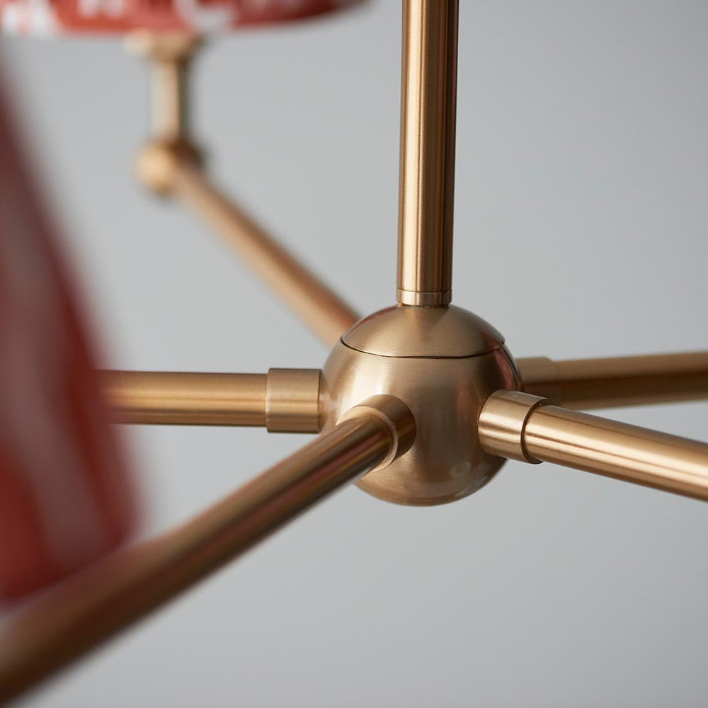 Santiago & Zigzag 16cm Apricot orange shade 5Lt Pendant - Comet Lighting