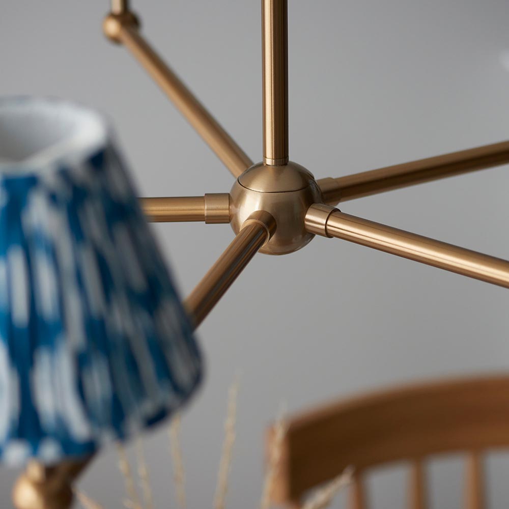 Santiago & Ikat 16cm Marlin blue shade 5Lt Pendant - Comet Lighting