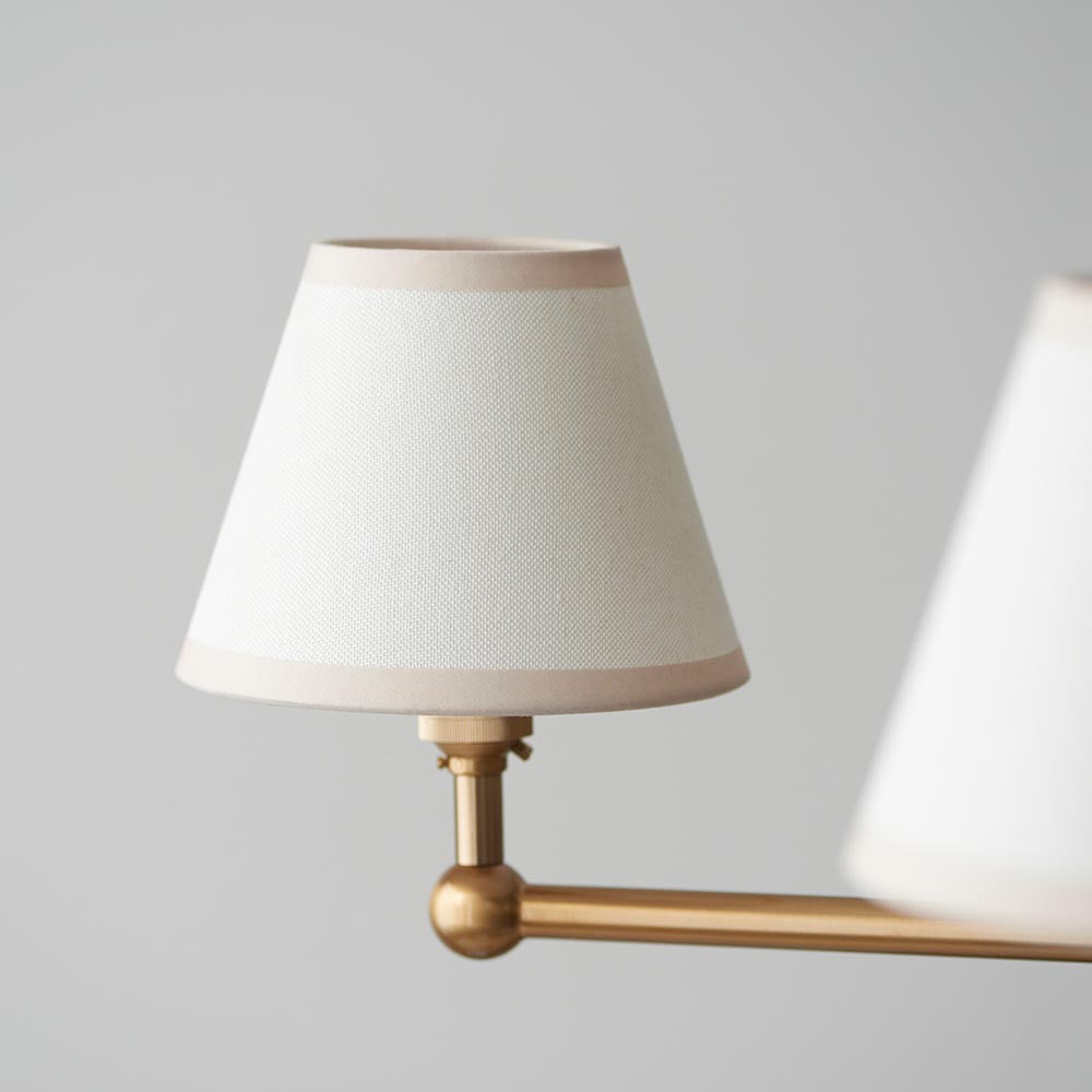 Santiago & Ivy 16cm Vintage white shade 5Lt Pendant - Comet Lighting