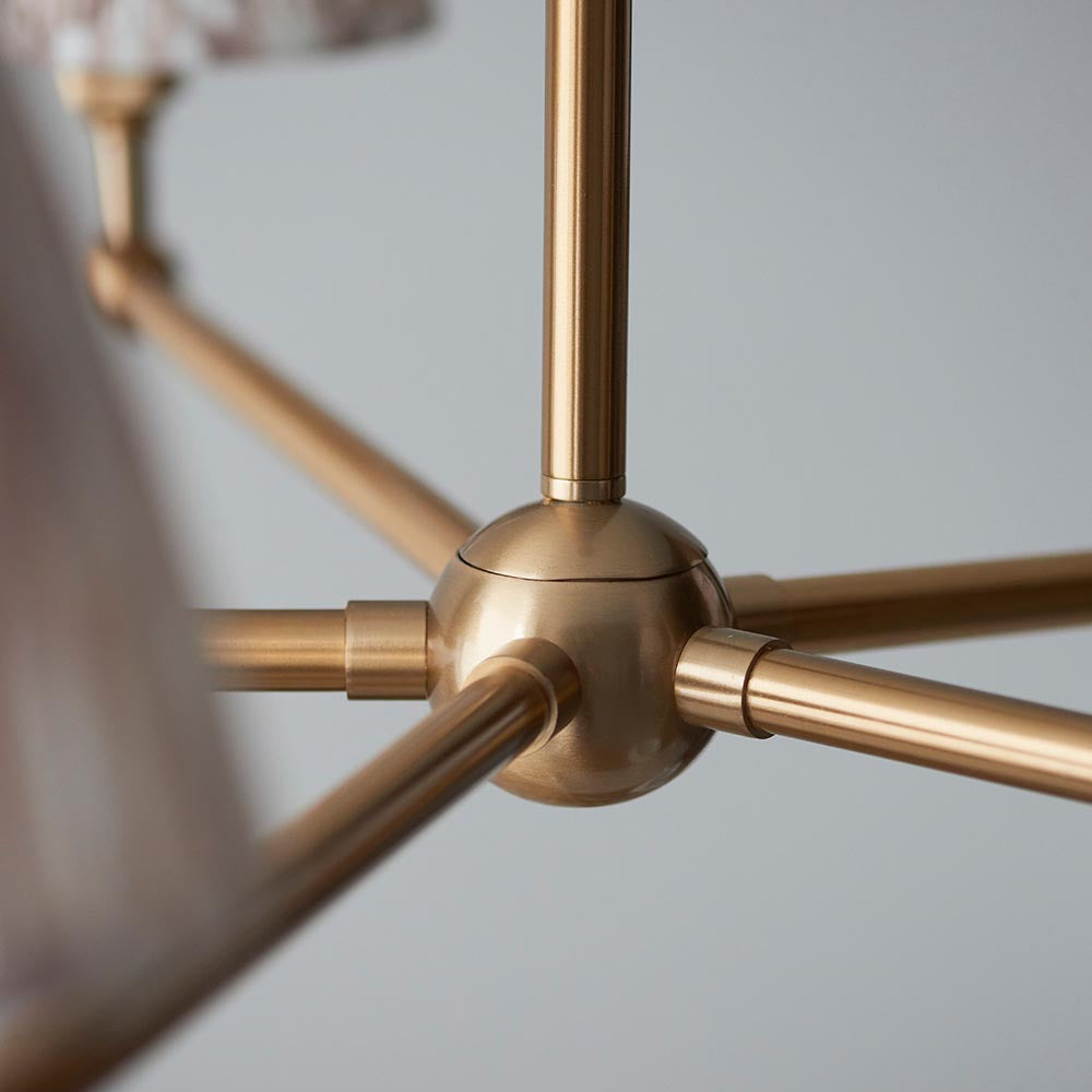 Santiago & Ikat 16cm Neutral shade 5Lt Pendant - Comet Lighting