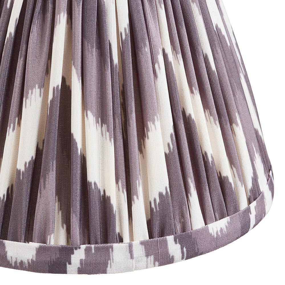 Santiago & Zigzag 16cm Pearl grey shade Wall Light - Comet Lighting
