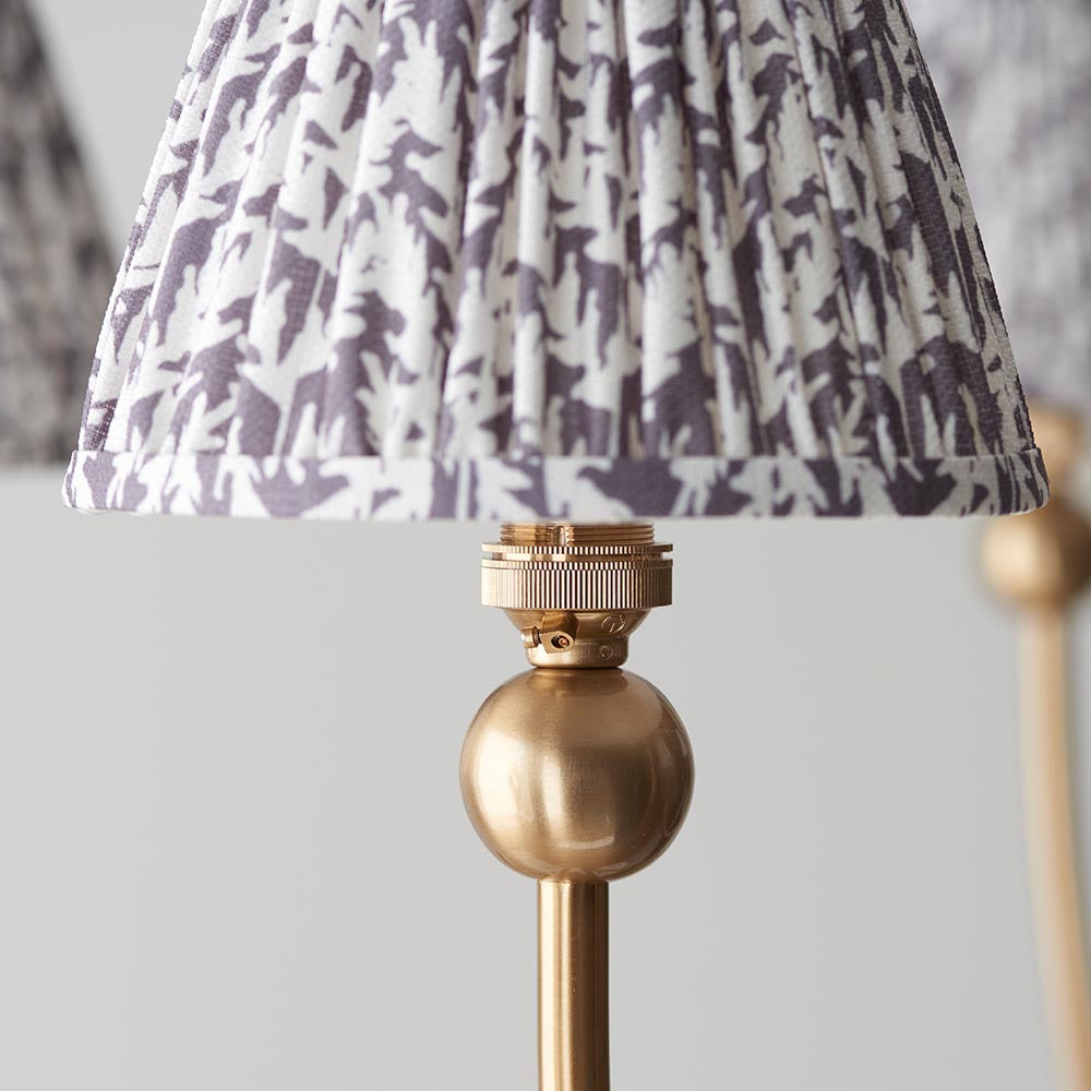 Santiago & Leaf 16cm Pearl grey shade 5Lt classic pendant - Comet Lighting