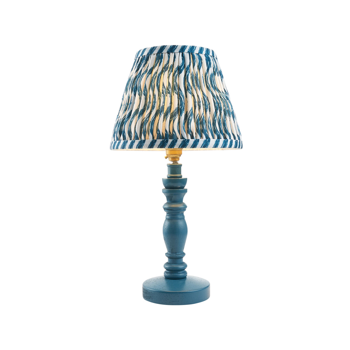 Wooden Blue Bibury & Ripple 20cm Marlin blue shade - Comet Lighting