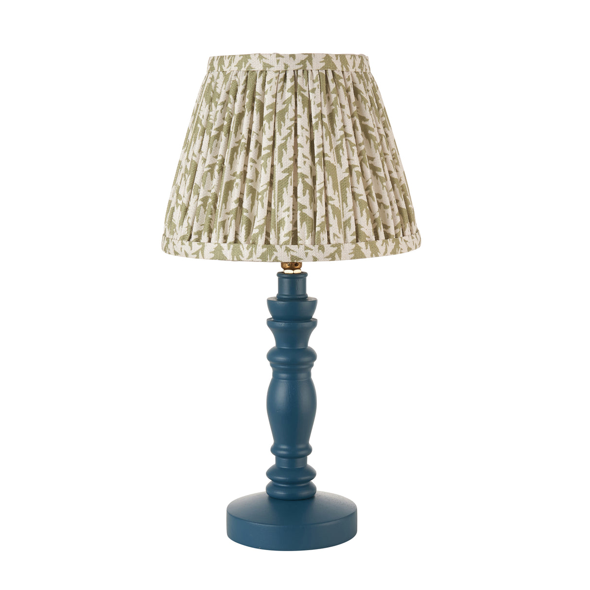 Wooden Blue Bibury & Leaf 20cm Herb garden green shade - Comet Lighting