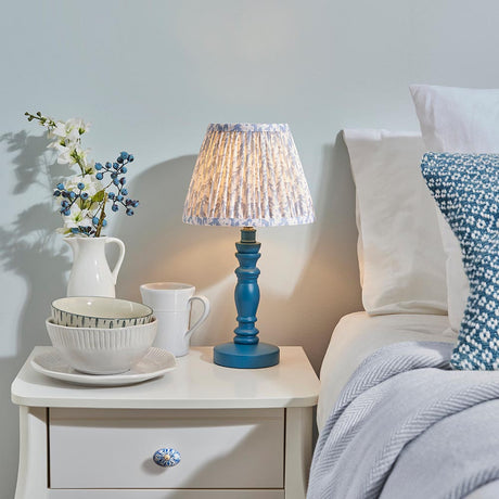 Wooden Blue Bibury & Leaf 20cm Shell bay blue shade - Comet Lighting