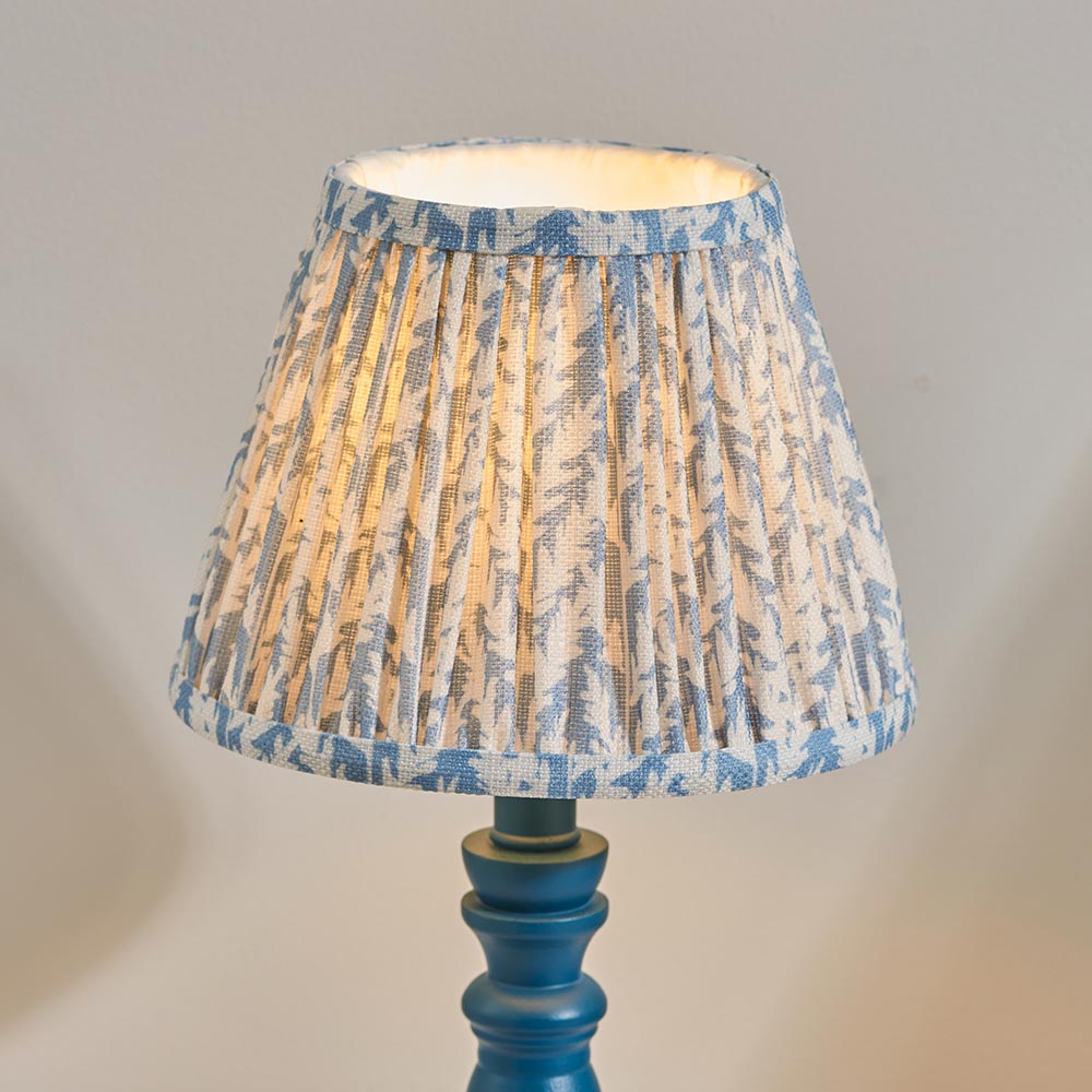 Wooden Blue Bibury & Leaf 20cm Shell bay blue shade - Comet Lighting