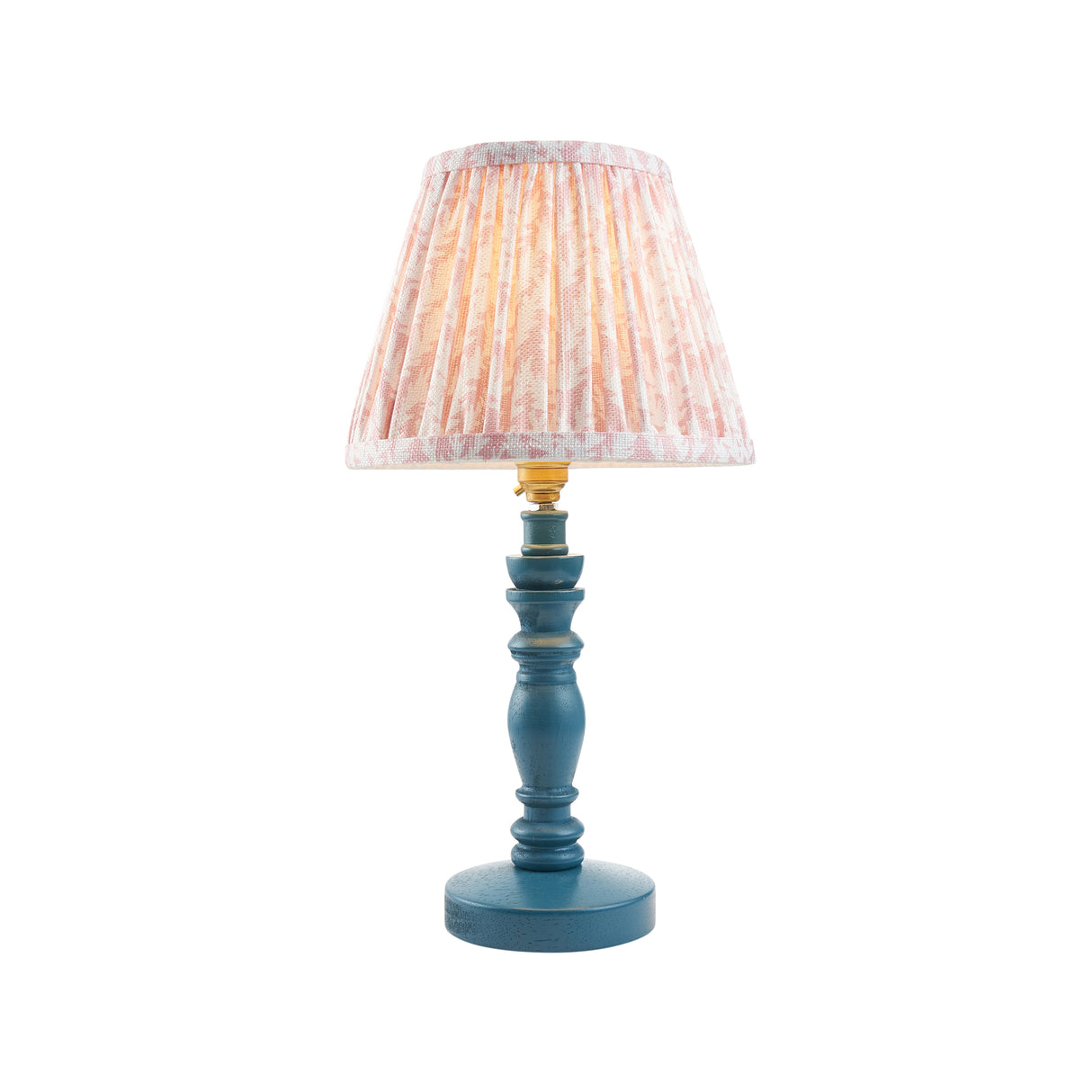 Wooden Blue Bibury & Leaf 20cm Peachy keen shade - Comet Lighting