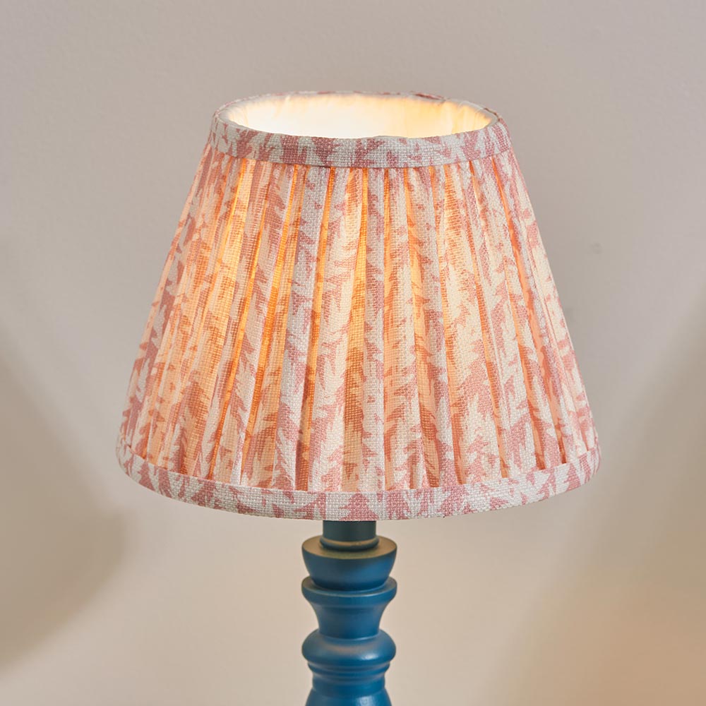 Wooden Blue Bibury & Leaf 20cm Peachy keen shade - Comet Lighting