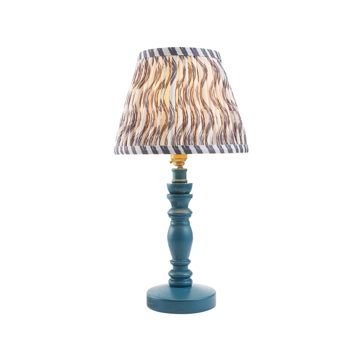 Wooden Blue Bibury & Ripple 20cm Pearl grey shade - Comet Lighting