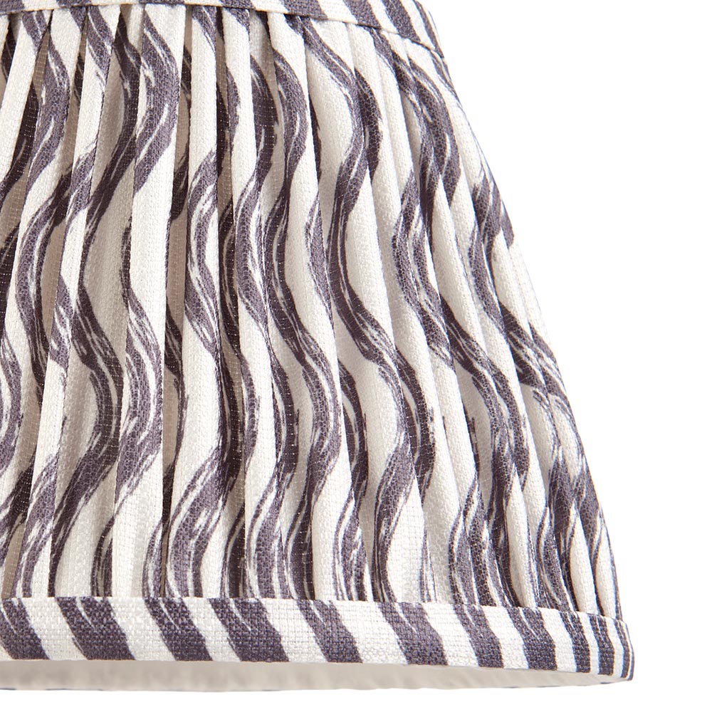 Wooden Blue Bibury & Ripple 20cm Pearl grey shade - Comet Lighting