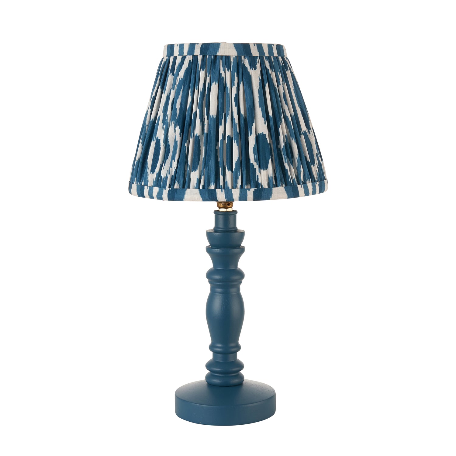Wooden Blue Bibury & Ikat 20cm Marlin blue shade - Comet Lighting