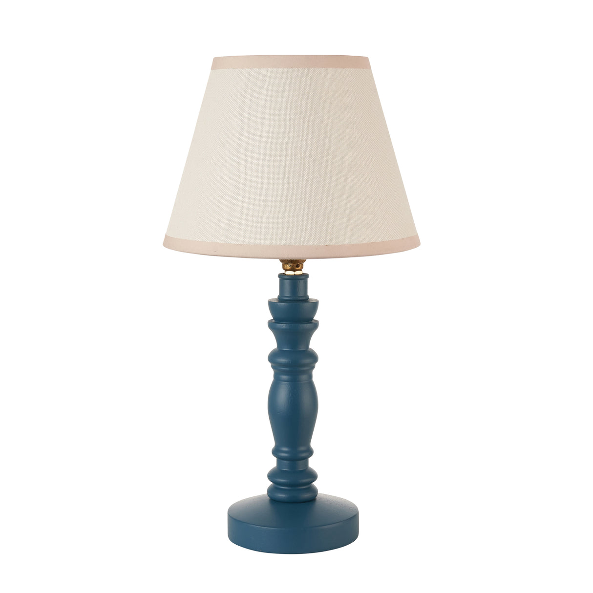 Wooden Blue Bibury & Ivy 20cm Vintage white shade - Comet Lighting