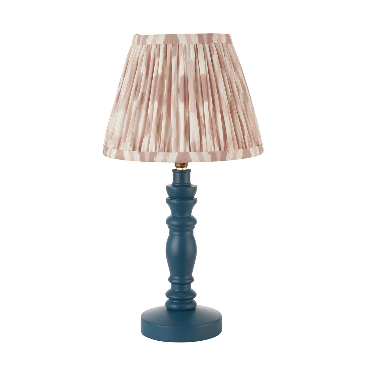 Wooden Blue Bibury & Ikat 20cm Neutral shade - Comet Lighting