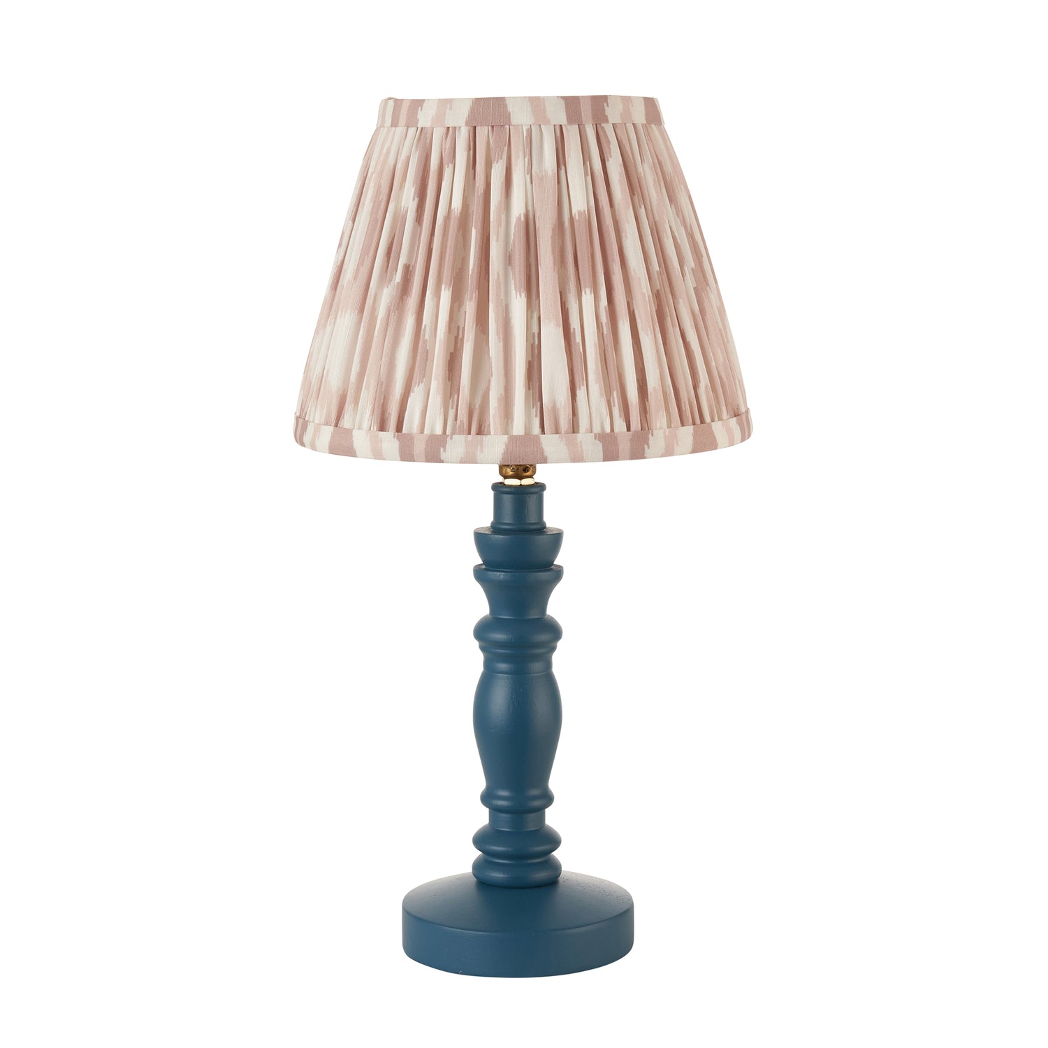 Wooden Blue Bibury & Ikat 20cm Neutral shade - Comet Lighting