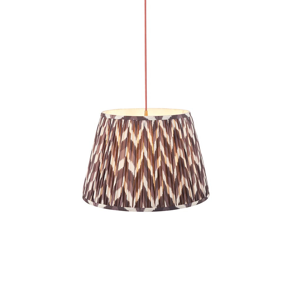 Eltham & Zigzag 40cm Pearl grey shade - Comet Lighting