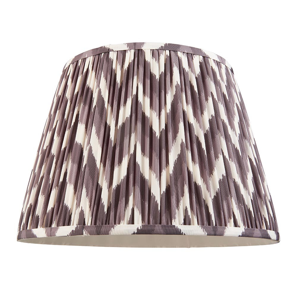 Eltham & Zigzag 40cm Pearl grey shade - Comet Lighting