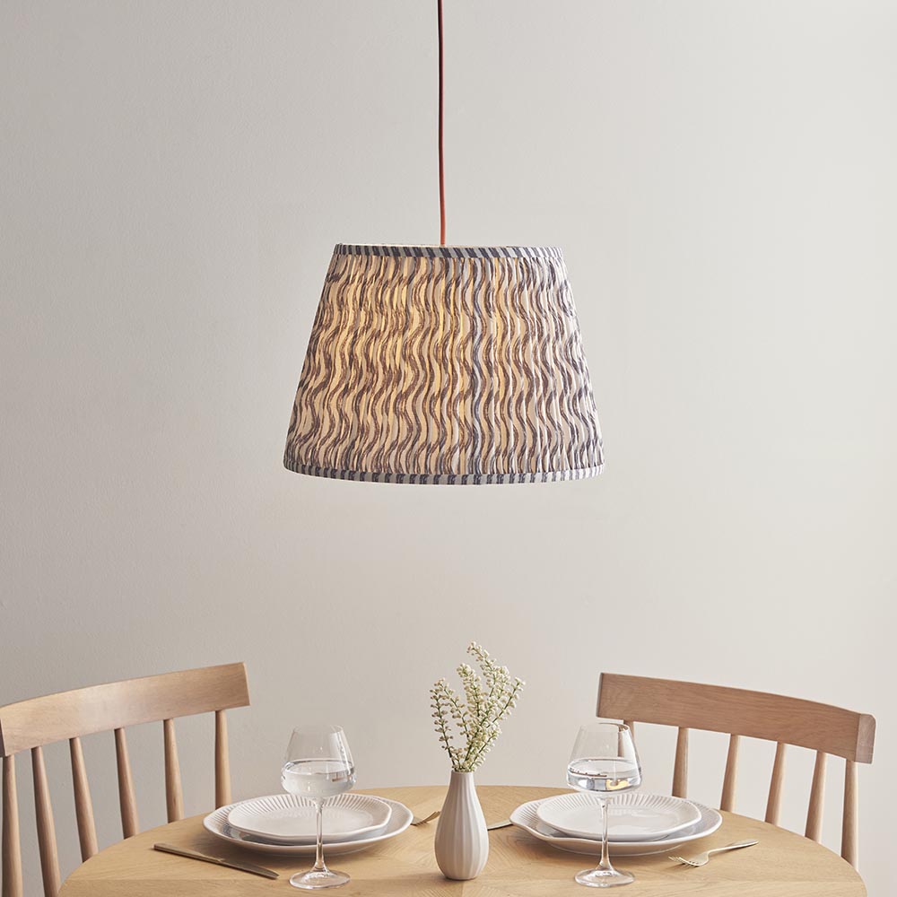 Eltham & Ripple 40cm Pearl grey shade - Comet Lighting