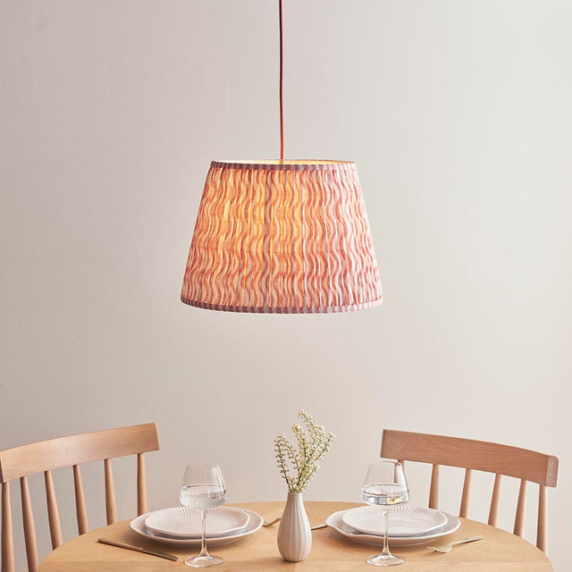 Eltham & Ripple 40cm Coral pink shade - Comet Lighting
