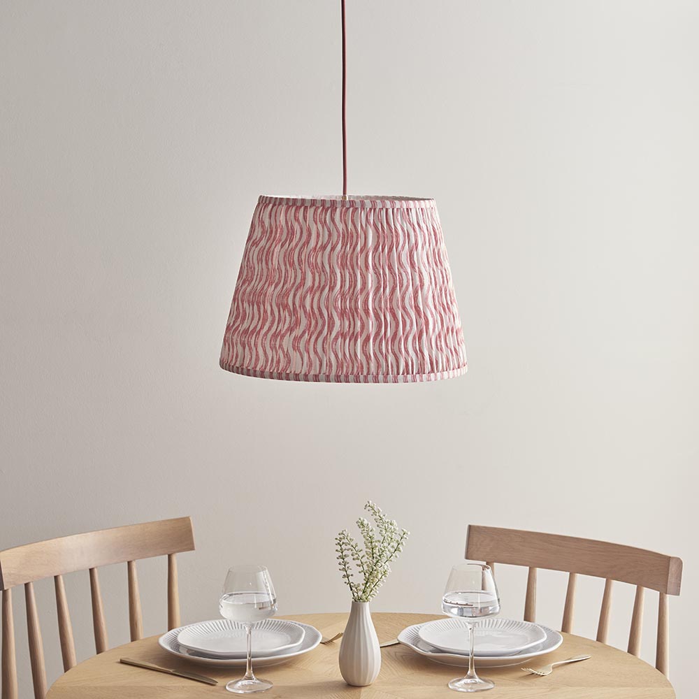 Eltham & Ripple 40cm Coral pink shade - Comet Lighting