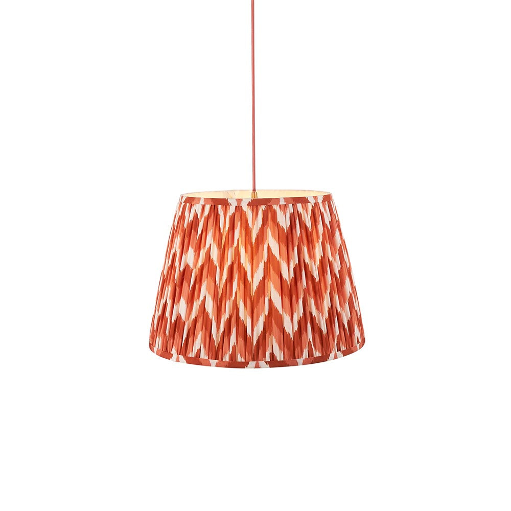 Eltham & Zigzag 40cm Apricot orange shade - Comet Lighting