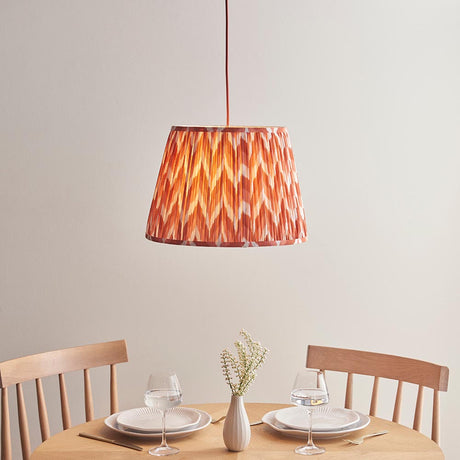 Eltham & Zigzag 40cm Apricot orange shade - Comet Lighting