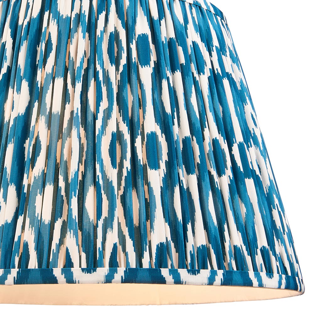 Eltham & Ikat 40cm Marlin blue shade Pendant - Comet Lighting