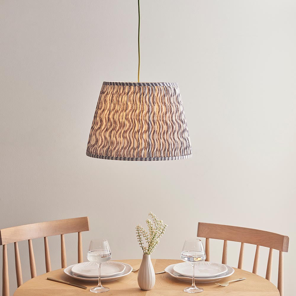 Eltham & Ripple 40cm Pearl grey shade Pendant - Comet Lighting