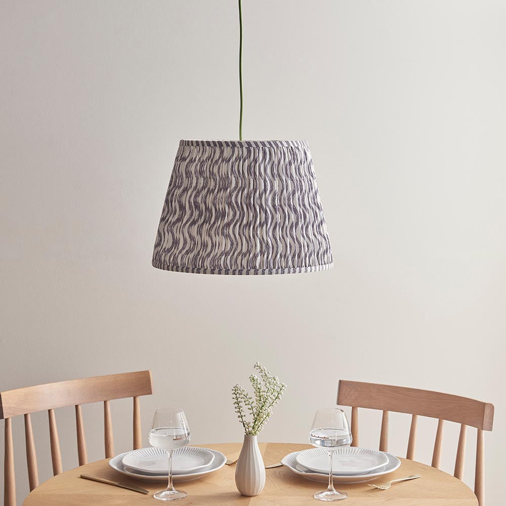Eltham & Ripple 40cm Pearl grey shade Pendant - Comet Lighting