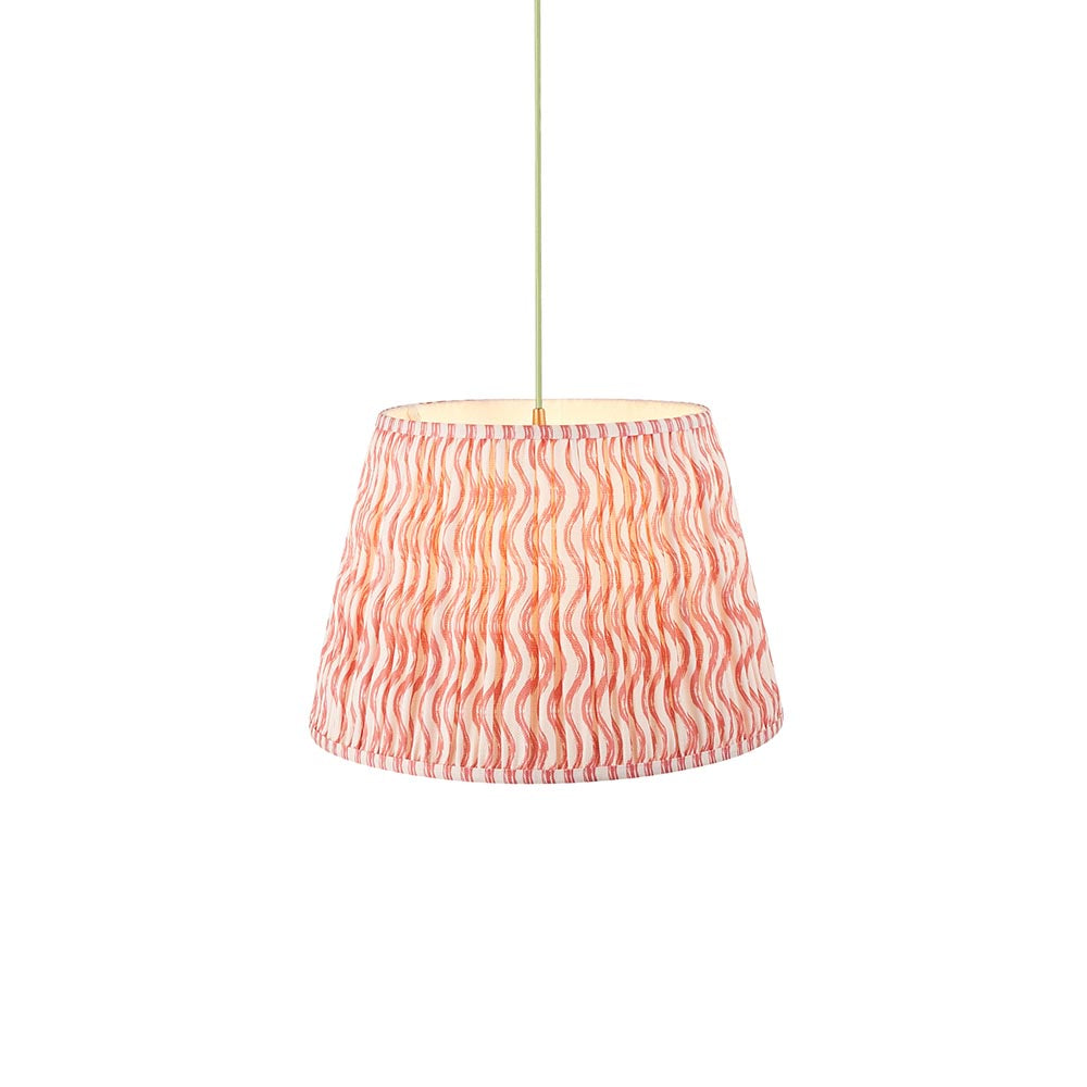 Eltham & Ripple 40cm Coral pink shade Pendant - Comet Lighting