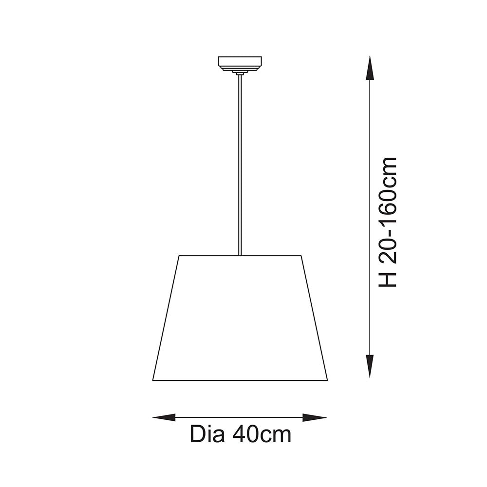 Eltham & Ikat 40cm Neutral shade Pendant - Comet Lighting