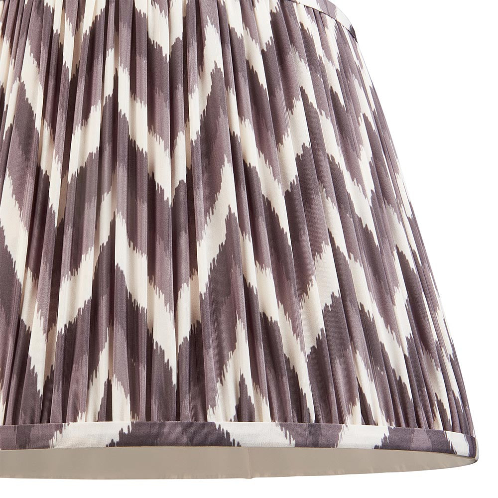 Eltham & Zigzag 40cm Pearl grey shade Ceiling Pendant - Comet Lighting