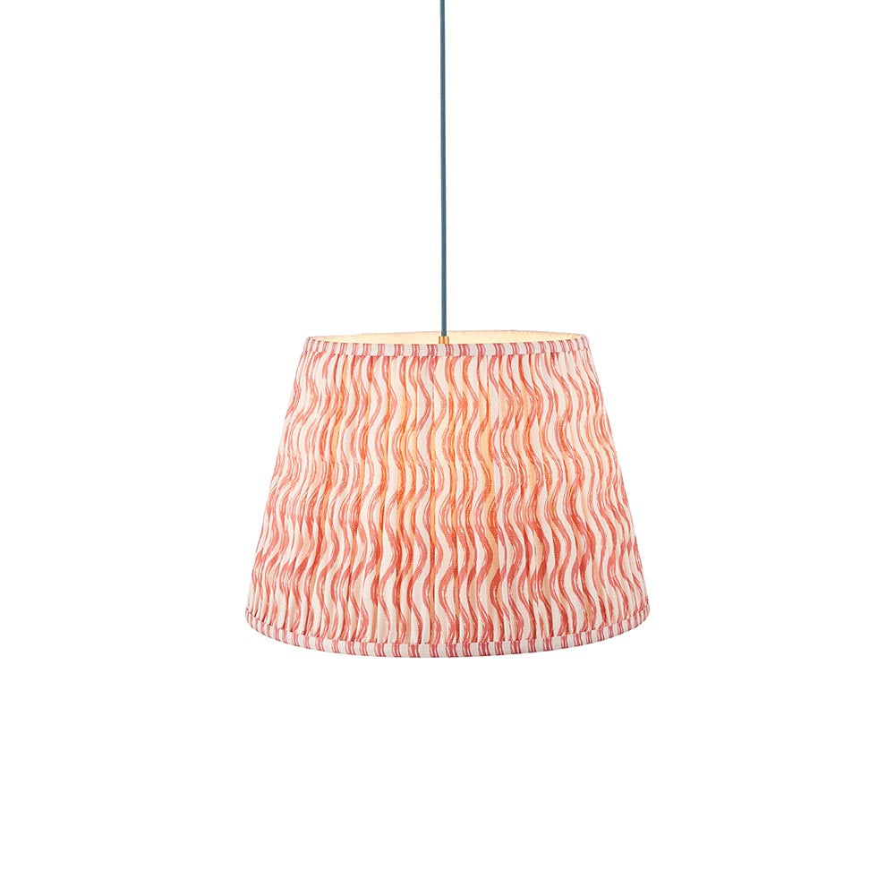 Eltham & Ripple 40cm Coral pink shade Ceiling Pendant - Comet Lighting