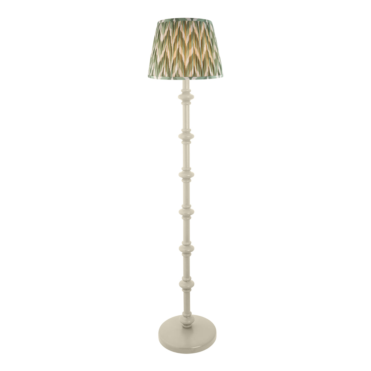 Carnaby & Zigzag 35cm Cotswold green shade - Comet Lighting