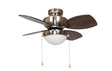 Kompact 28inch Ceiling Fan with Light Brushed Nickel